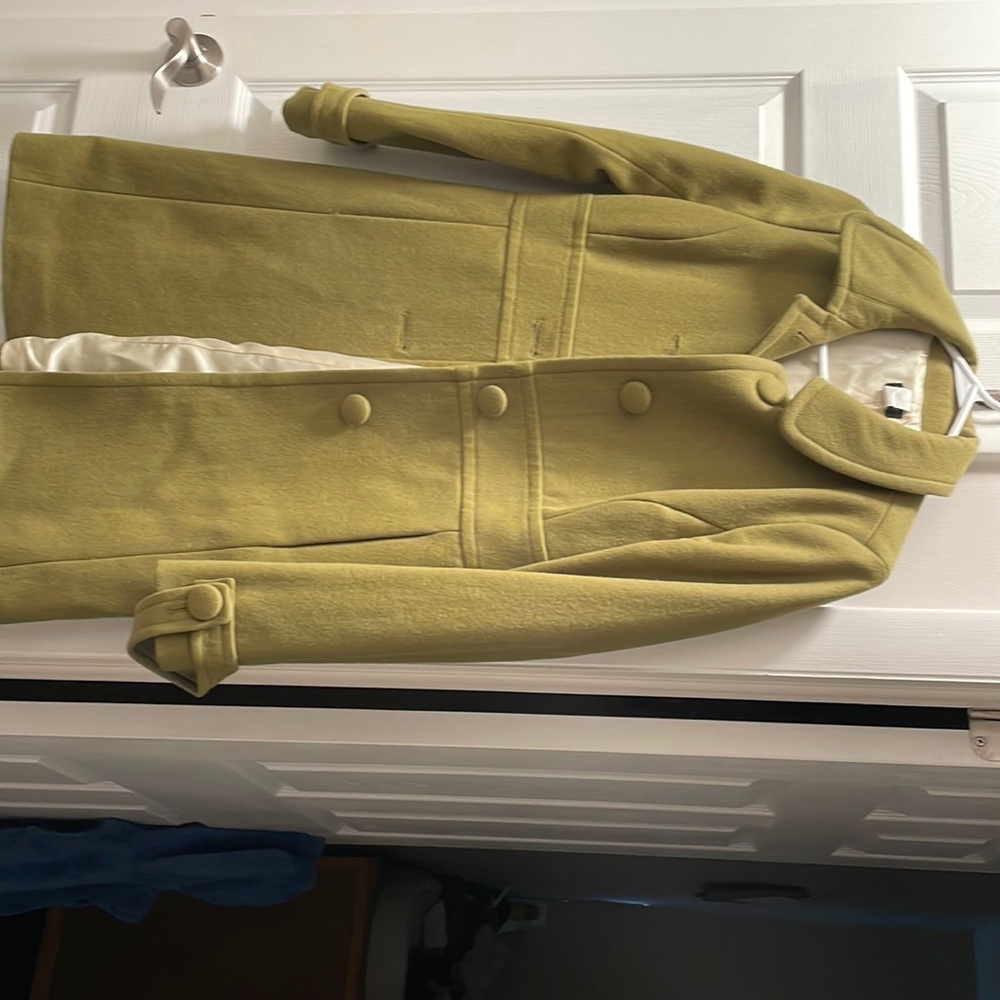Womens J Crew pea coat - pea green. Size 2. Used like new!